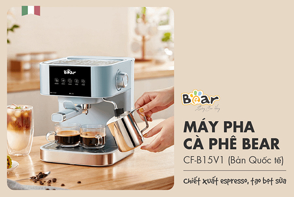 mo ta may pha ca phe espresso tu dong bear cf b15v1 1