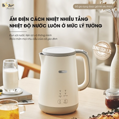 Ấm Đun Nước Giữ Nhiệt Bear SB-ST17T (1.7L)