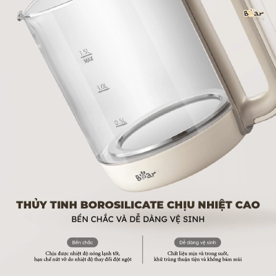 Bình pha trà giữ nhiệt Bear SB-PT15K (1.5L)