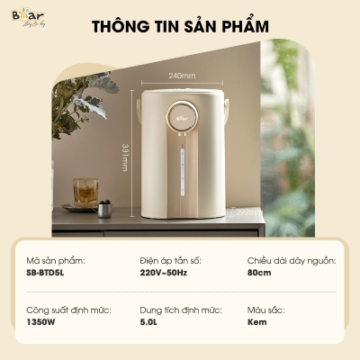 Bình thủy điện Bear SB-BTD5L (5L)