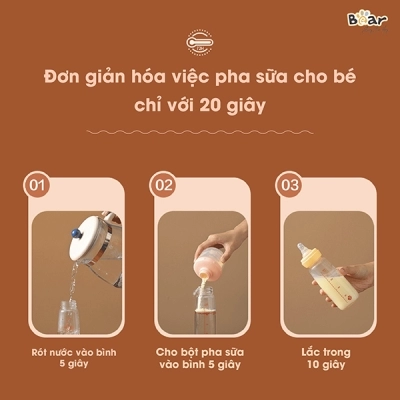 Máy đun và hâm sữa đa năng Bear TNQ-D12D1