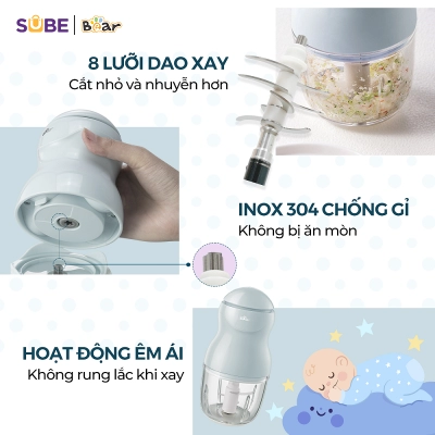 Máy xay ăn dặm 0.3L Bear GR-B03V8