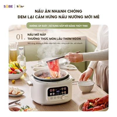 Nồi áp suất điện đa năng Bear 4L SB-AS40W