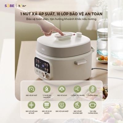 Nồi áp suất điện đa năng Bear 4L SB-AS40W