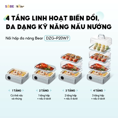 Nồi hấp điện đa năng Bear DZG-P20W7 (21.5L)