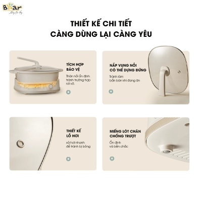 Nồi lẩu 2 ngăn Bear SB-NL60U (6L)