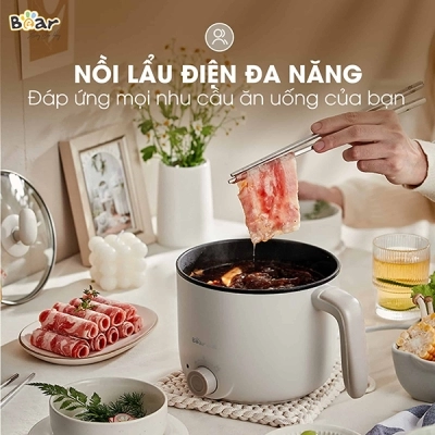 Nồi lẩu mini đa năng 1.2L Bear DRG-C12K1