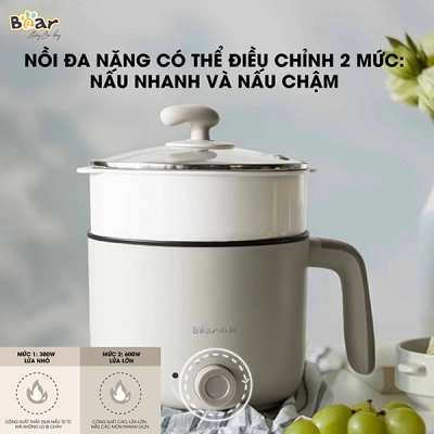 Nồi lẩu mini đa năng 1.2L Bear DRG-C12K1