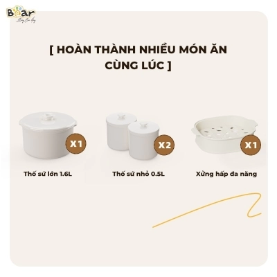 Nồi nấu chậm 1.6L Bear SB-NNC16