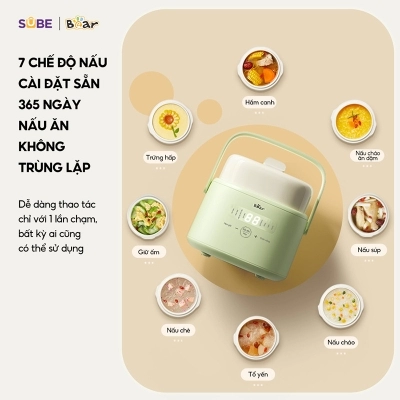 Nồi nấu chậm Bear 1L SB-NNC10