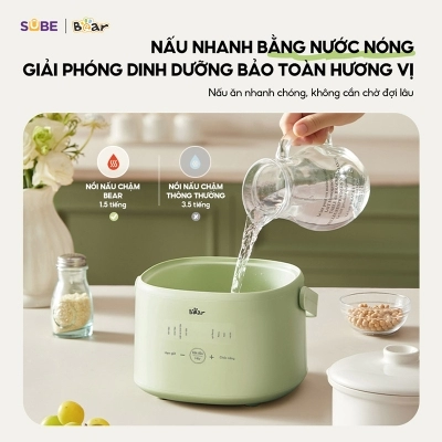 Nồi nấu chậm Bear 1L SB-NNC10