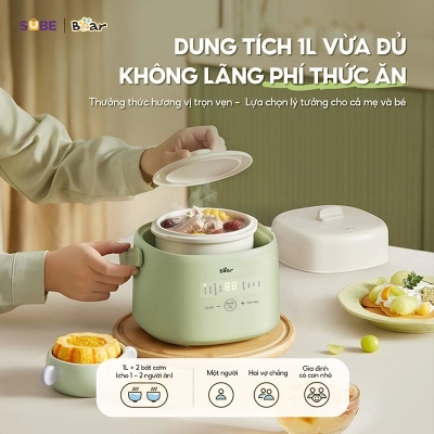 Nồi nấu chậm Bear 1L SB-NNC10