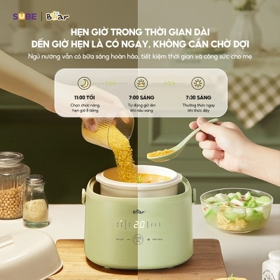 Nồi nấu chậm Bear 1L SB-NNC10