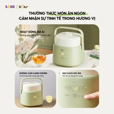 Nồi nấu chậm Bear 1L SB-NNC10