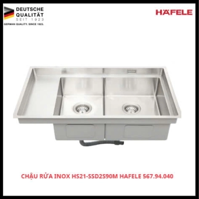 Chậu Rửa Inox HS21-SSD2S90M Hafele SKU: 567.94.040
