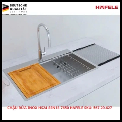Chậu Rửa Inox HS24-SSN1S-7650 Hafele SKU: 567.20.627