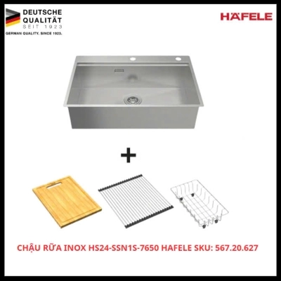 Chậu Rửa Inox HS24-SSN1S-7650 Hafele SKU: 567.20.627