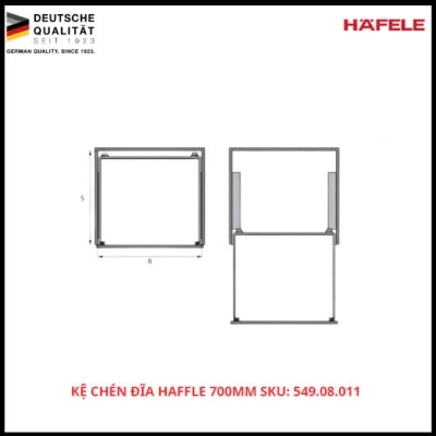 Kệ Chén Đĩa Hafele 700mm SKU: 549.08.011 
