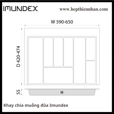 Khay chia muỗng đũa Imundex 700mm 7806940