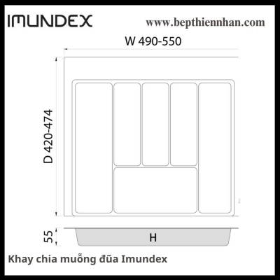 Khay chia muỗng đũa Imundex  600mm 7806938