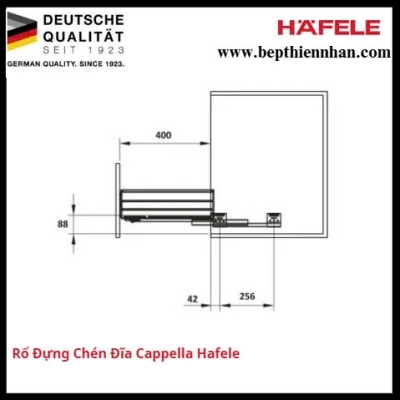 Rổ Đựng Chén Đĩa Cappella 700mm Hafele 549.08.011