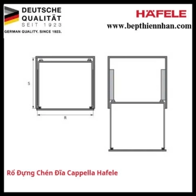 Rổ Đựng Chén Đĩa Cappella 800mm Hafele 549.08.013