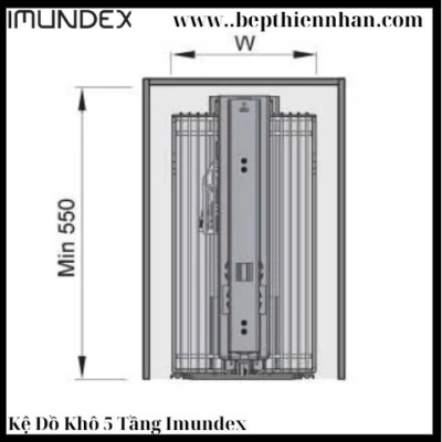  Kệ đồ khô cánh kéo 5 tầng  Imundex 7801708