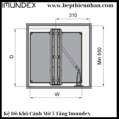 Kệ đồ khô cánh mở 5 tầng Imundex 7801707