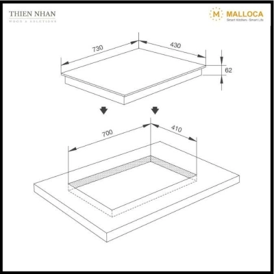 Bếp kính âm 2 từ MH-7320 I