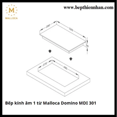 Bếp kính âm 1 từ Malloca Domino MDI 301