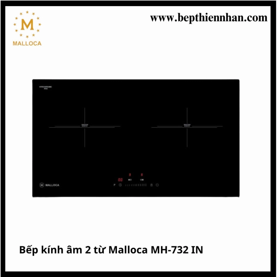Bếp kính âm 2 từ Malloca MH-732 IN