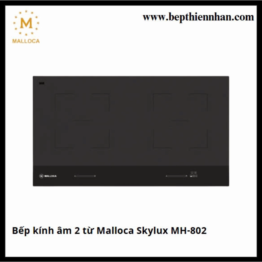 Bếp kính âm 2 từ Malloca Skylux MH-802