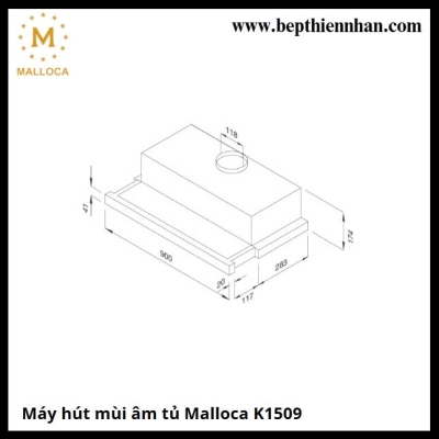 Máy hút mùi âm tủ Malloca K1509