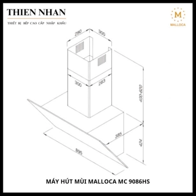 Máy Hút Mùi MALLOCA MC 9086HS
