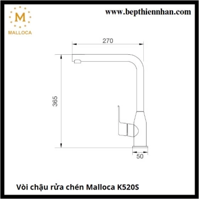 Vòi chậu rửa chén Malloca K520S